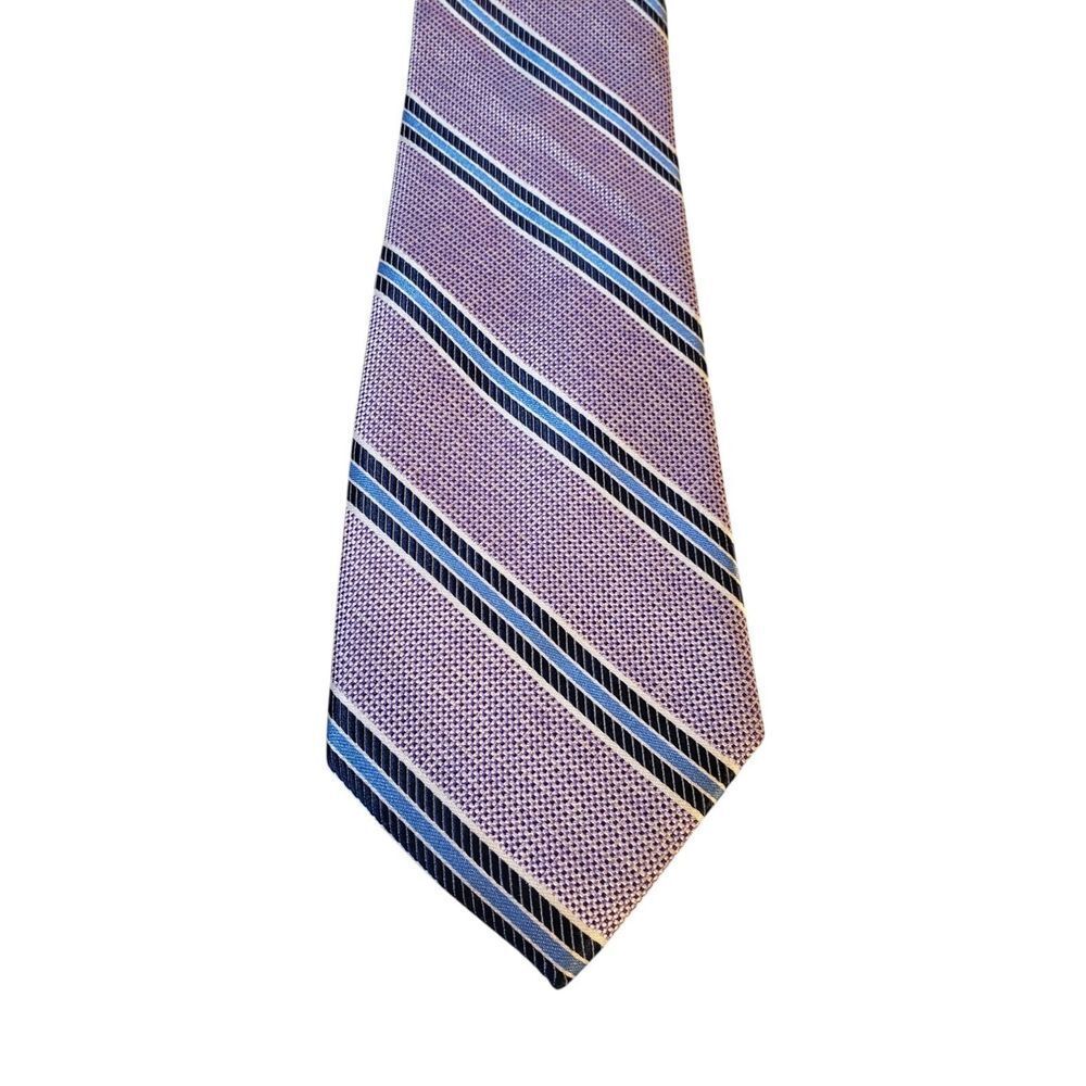 Jos A Bank Heritage Collection Neckβ Tie Mens Luxury Designer Purple Stripe REPP